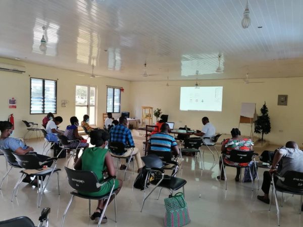 Representatives from Ghana’s Ministry of Health (MOH), National Health Insurance Scheme, and the Ghana Health Service participate in a virtual supportive supervision workshop