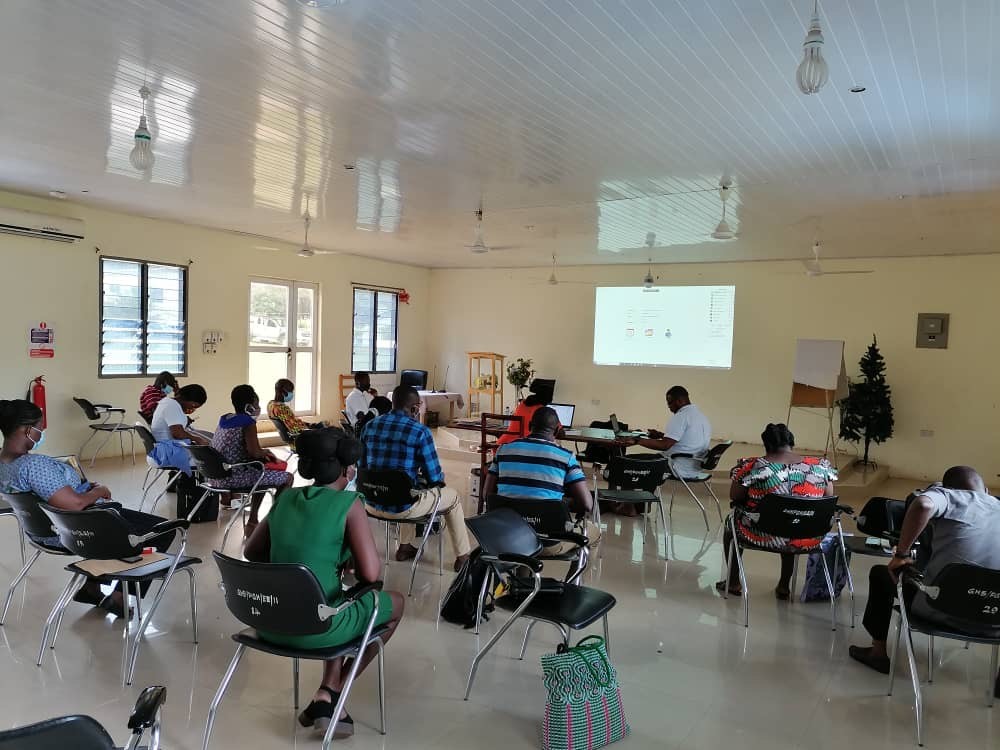 Representatives from Ghana’s Ministry of Health (MOH), National Health Insurance Scheme, and the Ghana Health Service participate in a virtual supportive supervision workshop