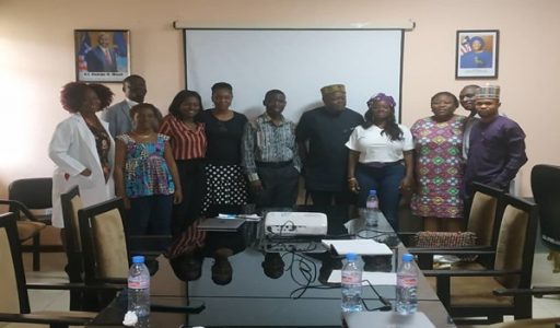 JFKMC Management Team, USAID/Liberia Representative and Accelerator (HSDF) team at an engagement meeting