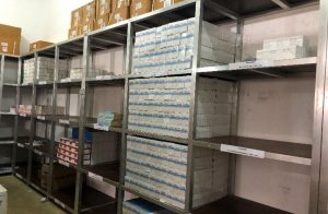 Appropriately arranged injectables section of the pharmacy warehouse (following Accelerator’s ongoing intervention)