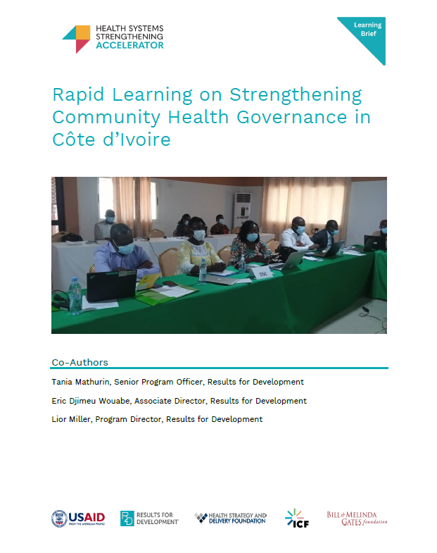 Rapid Learning on Strengthening Community Health Governance in Côte d’Ivoire